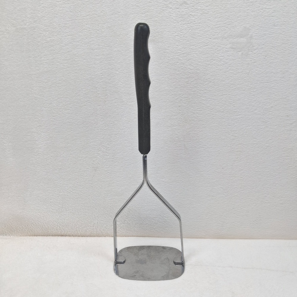 BI Cor Stainless Steel Potato Masher USA Made Black Handle Solid Blade